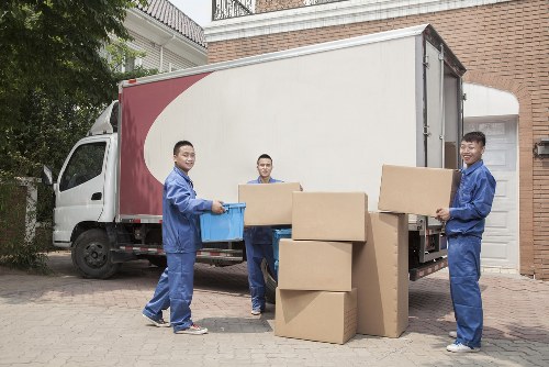 Removal team planning a move in a Belgravia townhouse street
