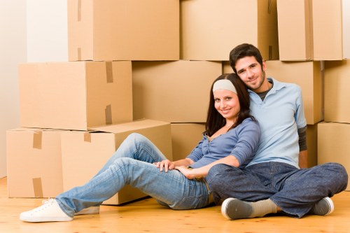 Van service handling boxes in central London