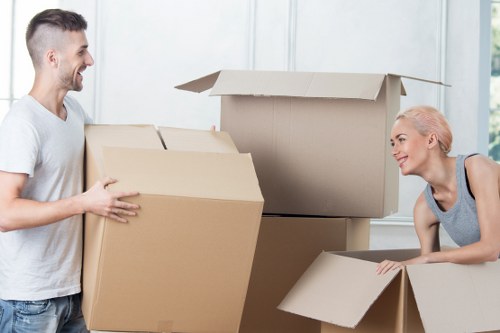 Preparation checklist and packing materials for a home move