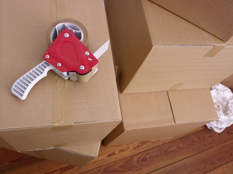 Removal van loading for a Belgravia apartment move