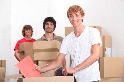 Moving team handling office relocation items in Belgravia