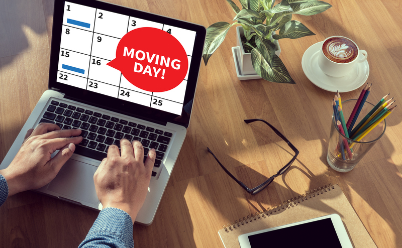 Professional movers handling furniture in a central London apartment